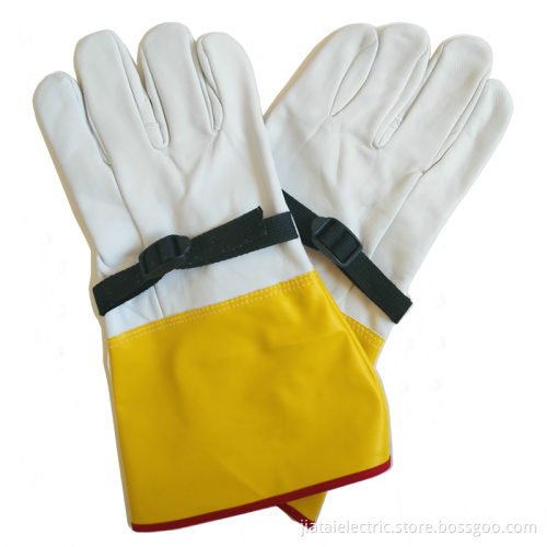 14 Inch Electric Safety Leather Gloves